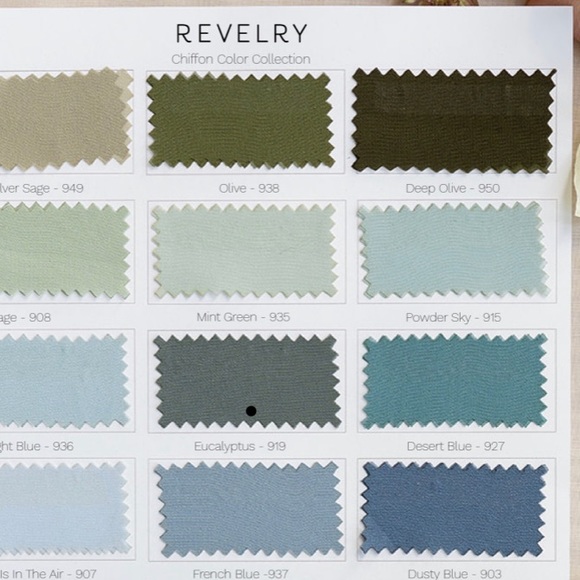 NWT Never worn Revelry Kennedy Chiffon convertible dress size 12 desert blue - Picture 13 of 14